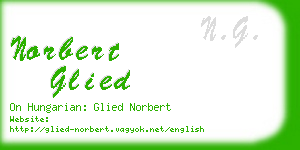 norbert glied business card